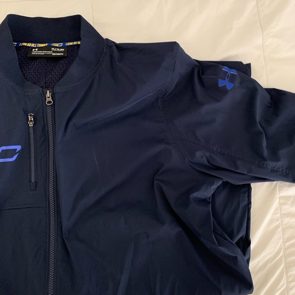 Under Armour Stephen Curry Windbreaker Zip Up Coat XL - Picture 3 of 4
